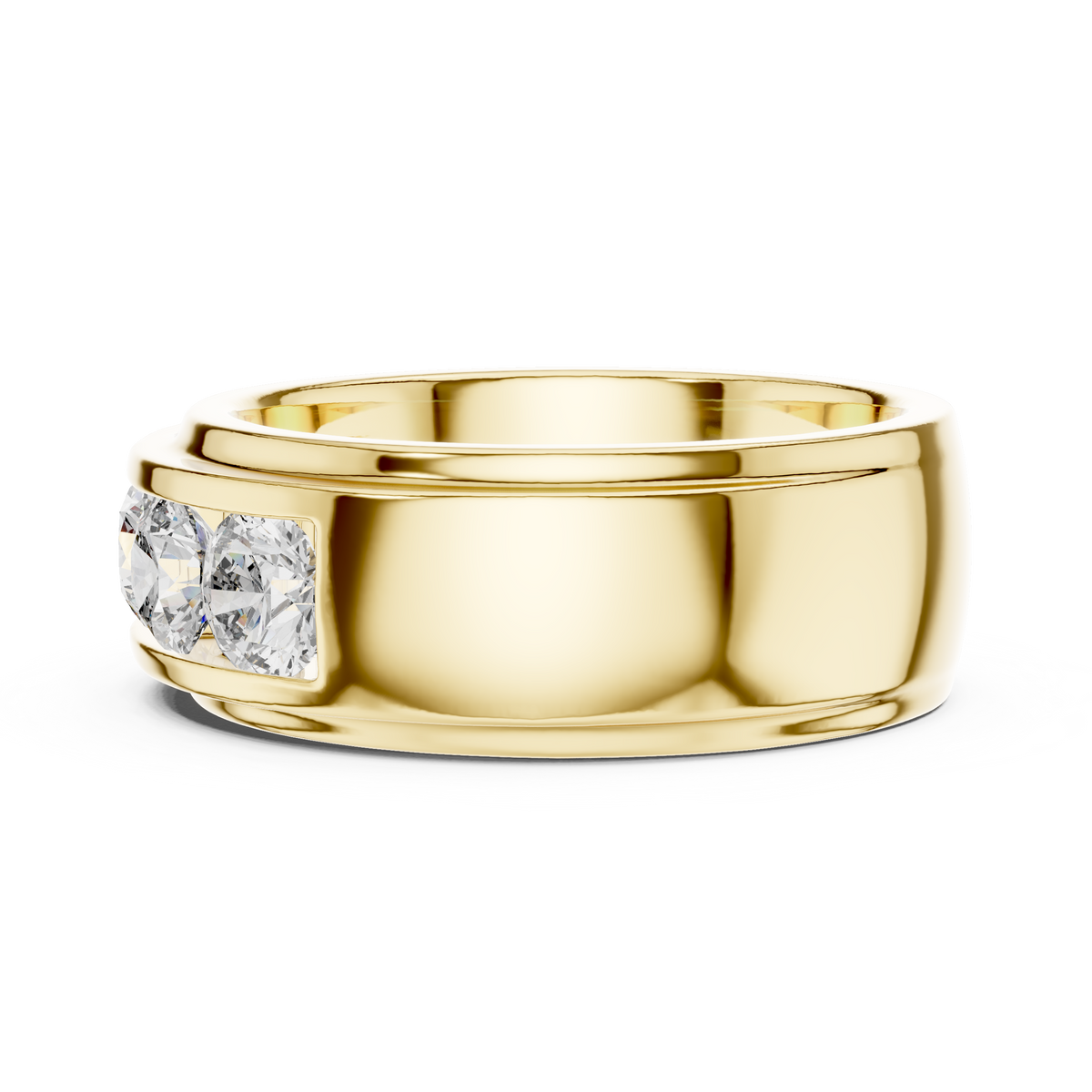 Channel Five Stone Grooved Band for Him