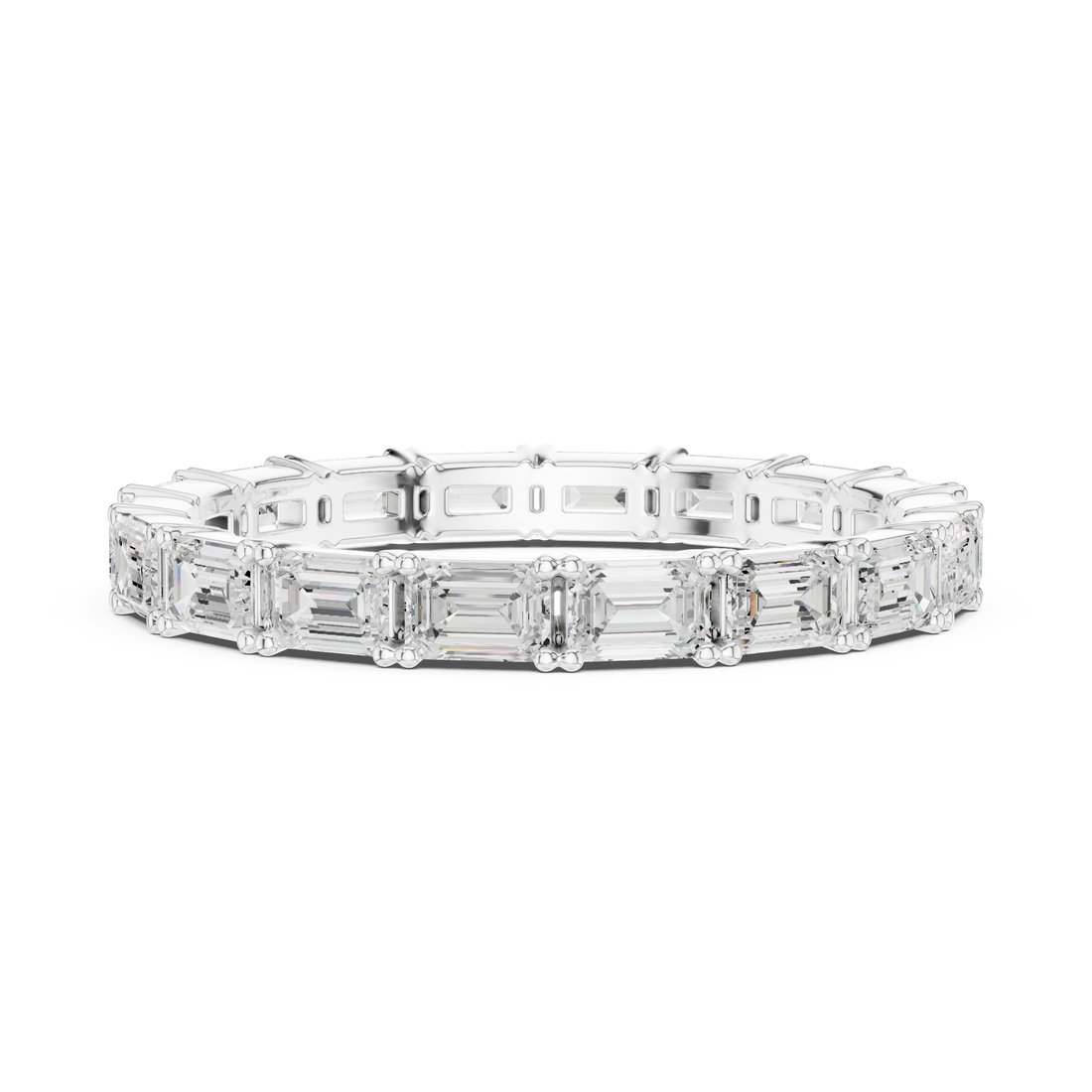 East-West Emerald-Cut Full Eternity Band