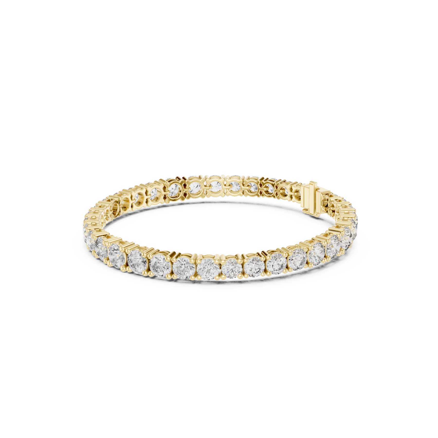 Bold Four-Prong Round Tennis Bracelet