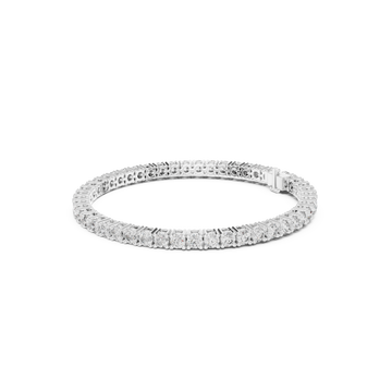  White Gold Luxe Open-Gallery Four-Prong Tennis Bracelet Front View