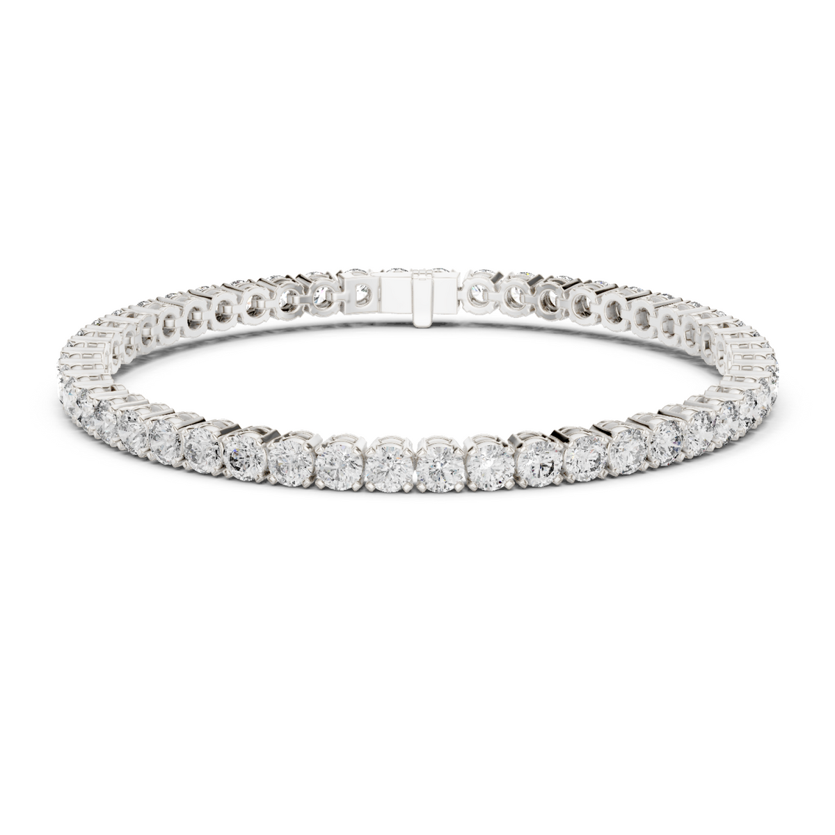 Classic Four-Prong Round Tennis Bracelet