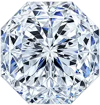 Octagon Curved Split Shank Pave Engagement Ring