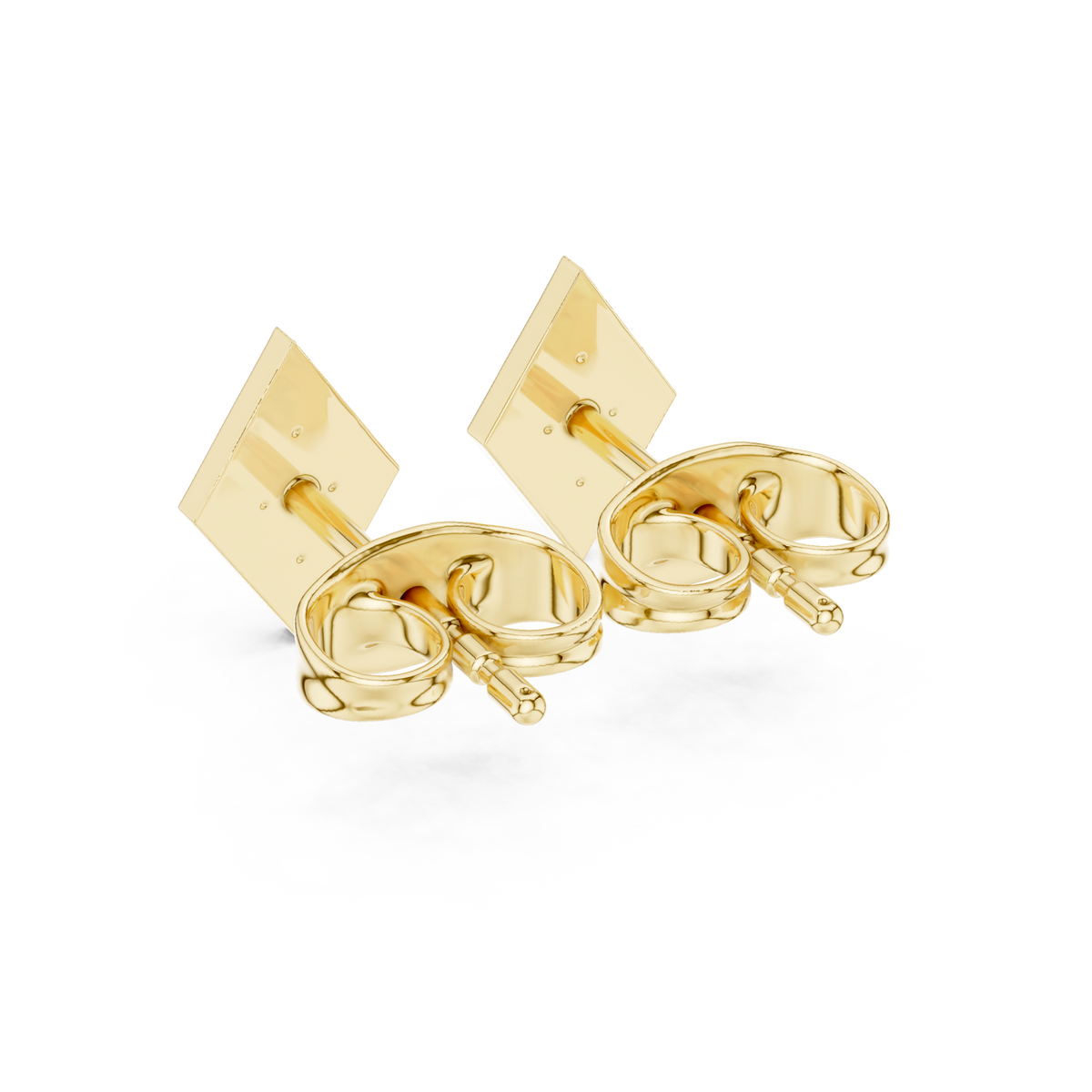  Gold Pave Kite Stud Earrings Angle View