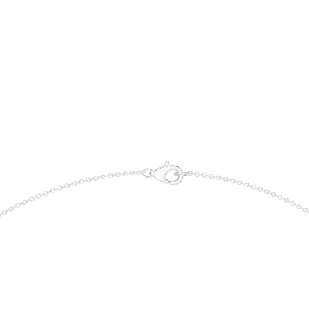 Pear and round diamond fringe necklace white gold detail view