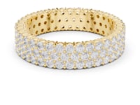 Three-Row Round Pave Full Eternity Band - Gold