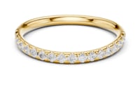 Twisted Pave Half Eternity Band - Gold