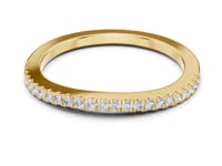 Slim French Pave Half Band - Gold