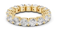 Round U-Prong Full Eternity Band - Gold