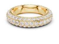 Round Pave Dome Eternity Band - Gold