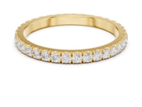 Petite Shared-Prong Round Eternity Band - Gold