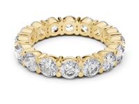Round Shared-Prong Eternity Band - Gold