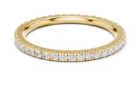 Petite Round French Pave Eternity Band - Gold