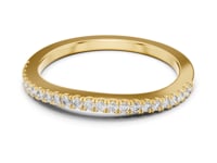 Petite Shared-Prong Half Eternity Band - Gold