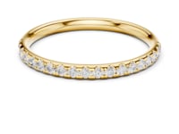 Petite Pave Half Eternity Wedding Band - Gold