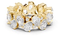 Pear and Round Scatter Eternity Band - Gold