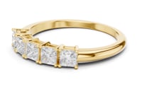 Princess Five-Stone Anniversary Band - Gold