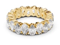 Pear Shared-Prong Eternity Band - Gold