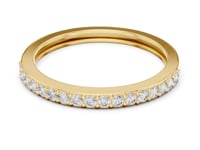 Petite Round Prong Half Band - Gold