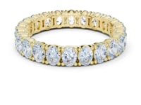 Oval Shared-Prong Petite Full Eternity Band - Gold