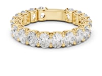Oval Shared-Prong Full Eternity Band - Gold