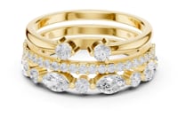 Marquise and Round Multi-Row Ring Guard Enhancer - Gold