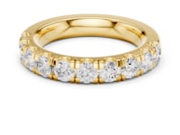 Large French Pave Half Eternity Band - Gold