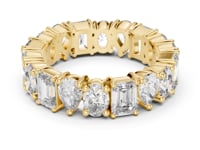 Emerald, Pear and Oval Eternity Band - Gold