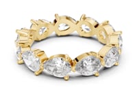 East-West Pear Eternity Band - Gold