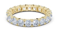 Cushion Shared-Prong Full Eternity Band - Gold
