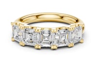 Asscher Five-Stone Anniversary Band - Gold