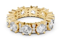 Alternating Size Round Eternity Band - Gold
