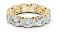 Alternating Round Full Eternity Band - Gold