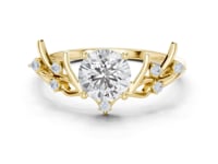 Round Vine Branch Ring - Gold