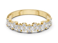 Scattered Marquise Crown Band - Gold