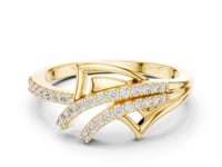 Pave Arrow Wrap Ring - Gold