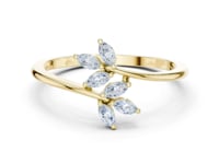 Marquise Petal Spray Ring - Gold
