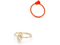 Marquise Outline Solo Ring - Gold
