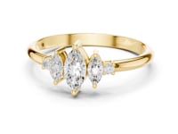 Marquise Five-Stone Accent Ring - Gold