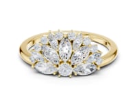 Marquise Fan Tiara Ring - Gold