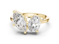 Oval And Marquise Toi Et Moi Ring - Gold