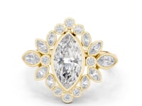 Marquise Garland Cluster Ring - Gold