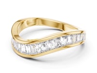 Baguette Channel Contour Band - Gold