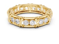 Round Station XO Eternity Band for Him - Gold