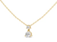 Round Duo Drop Pendant - Gold