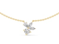 Petal Cluster Pendant Necklace - Gold