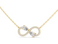 Pear Infinity Duo Pendant - Gold