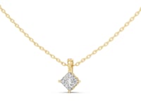 Kite Princess Solitaire Pendant - Medium - Gold