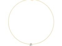 Pear Solitaire Pendant Necklace - Gold