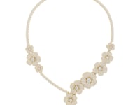 Graduated Floral Cluster Necklace - Gold