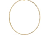Classic Round Tennis Necklace - Gold